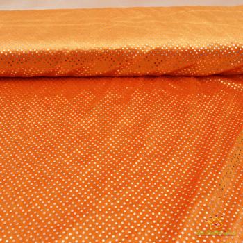 Reststück 90cm Panne Samt Pailetten - Orange